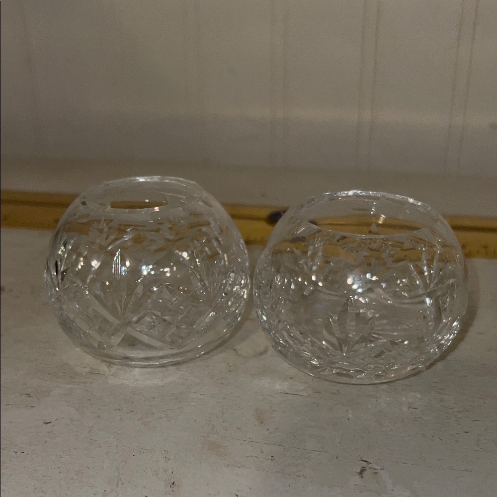 RARE Edinburgh Crystal votive candle holders
